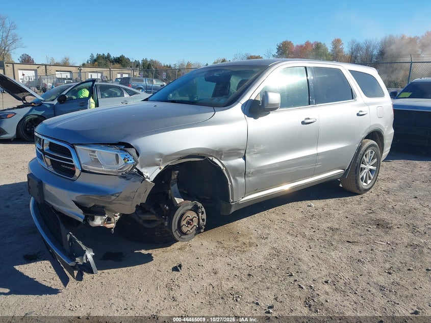 Vin: 1c4rdjag1jc385744, lot: 46965385, dodge durango sxt awd 20182