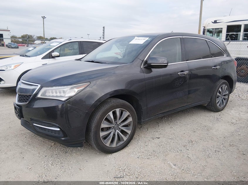 2016 Acura Mdx Technology Entertainment Packages/Technology, Entertainment Acurawatch Plus Packages, Normal Wear & Tear, IAAI, VIN 5FRYD4H64GB018745 — photo 2