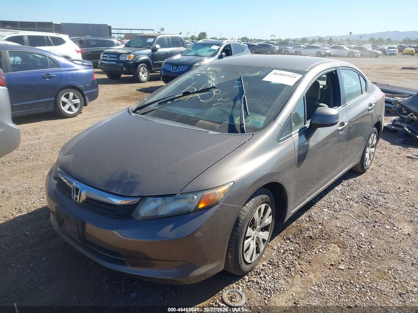 Vin: 19xfb2f51ce301035, lot: 46965916, honda civic lx 20122