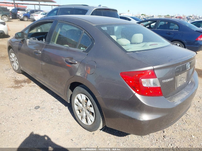Vin: 19xfb2f51ce301035, lot: 46965916, honda civic lx 20123