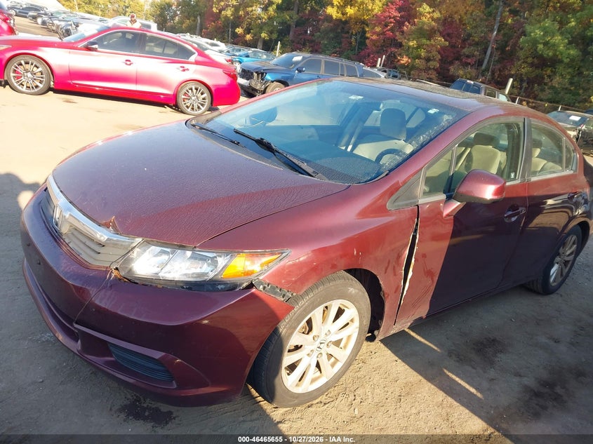 Vin: 19xfb2f87ce362125, lot: 46966031, honda civic ex 20122