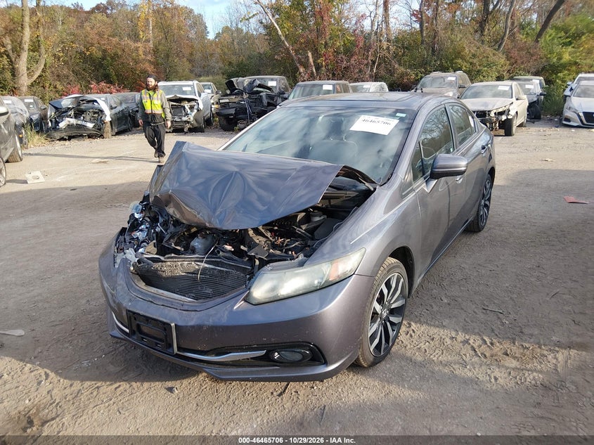 2014 Honda Civic Ex-L, Неизвестно, IAAI, VIN 2HGFB2F96EH554430 — фото 2
