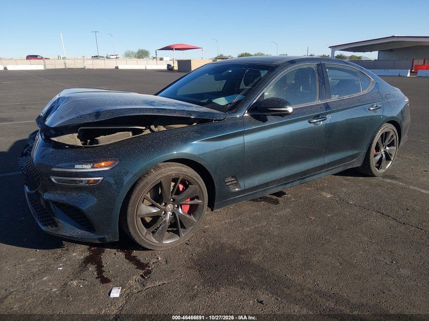 Vin: kmtg54te6nu092473, lot: 46967267, genesis g70 3.3t rwd 20222