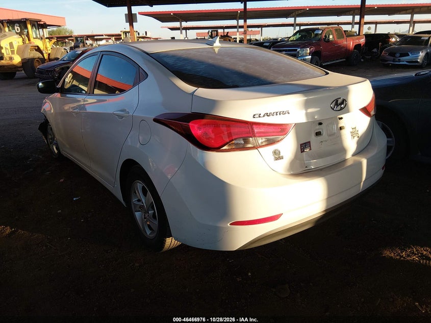 Vin: 5npdh4ae8fh593713, lot: 46967352, hyundai elantra se 20153