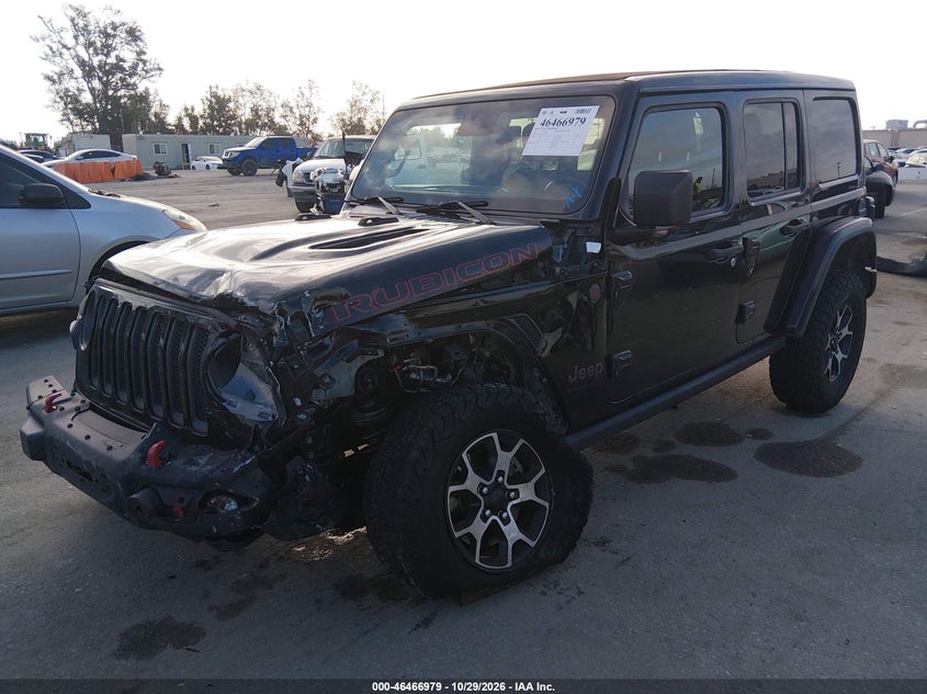 2019 Jeep Wrangler Unlimited Rubicon 4X4, Left Side, IAAI, VIN 1C4HJXFN6KW667666 — photo 2