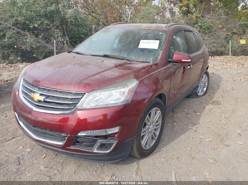 Vin: 1gnkrgkd3fj357836, lot: 46968593, chevrolet traverse 1lt 20152