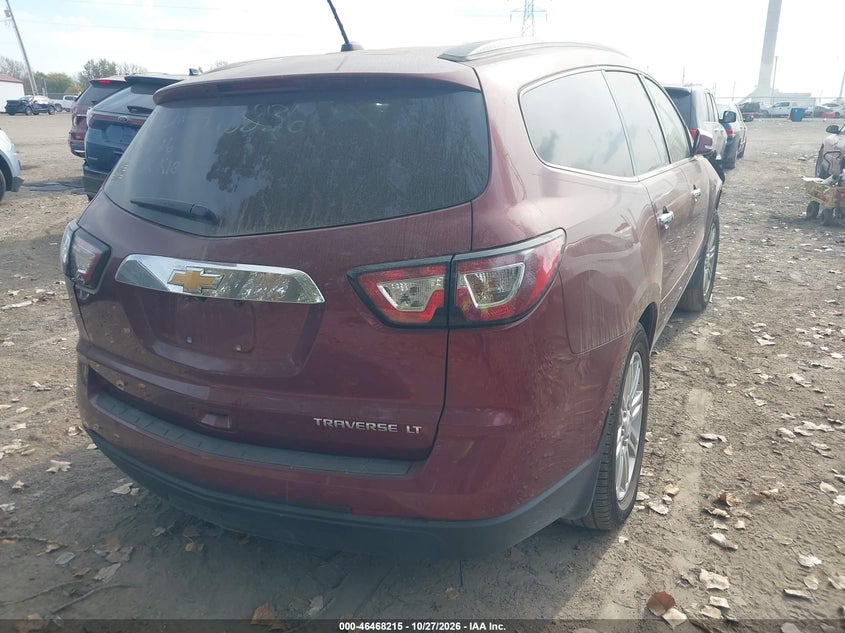 Vin: 1gnkrgkd3fj357836, lot: 46968593, chevrolet traverse 1lt 20154