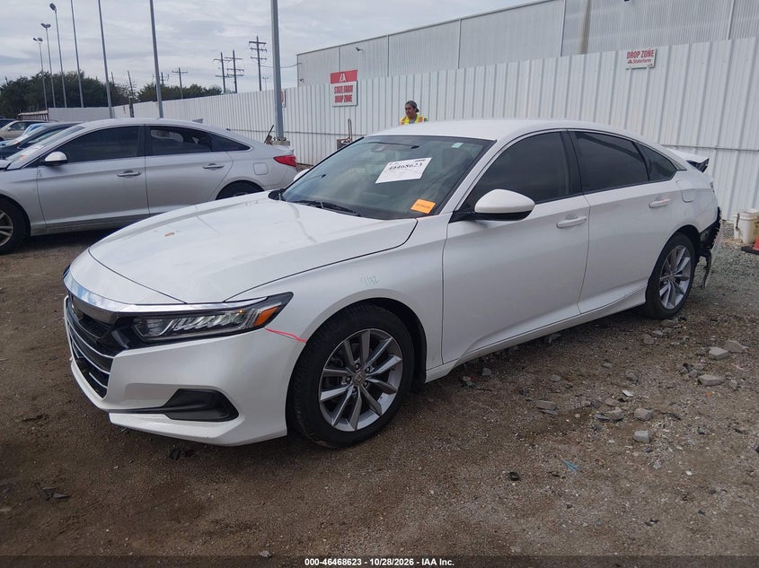 2021 Honda Accord Lx, Rear, IAAI, VIN 1HGCV1F13MA015842 — photo 2