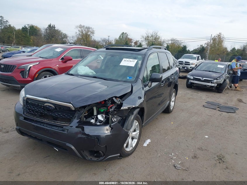 2015 Subaru Forester 2.5I Premium, Удар спереди, IAAI, VIN JF2SJADC5FH521890 — фото 2