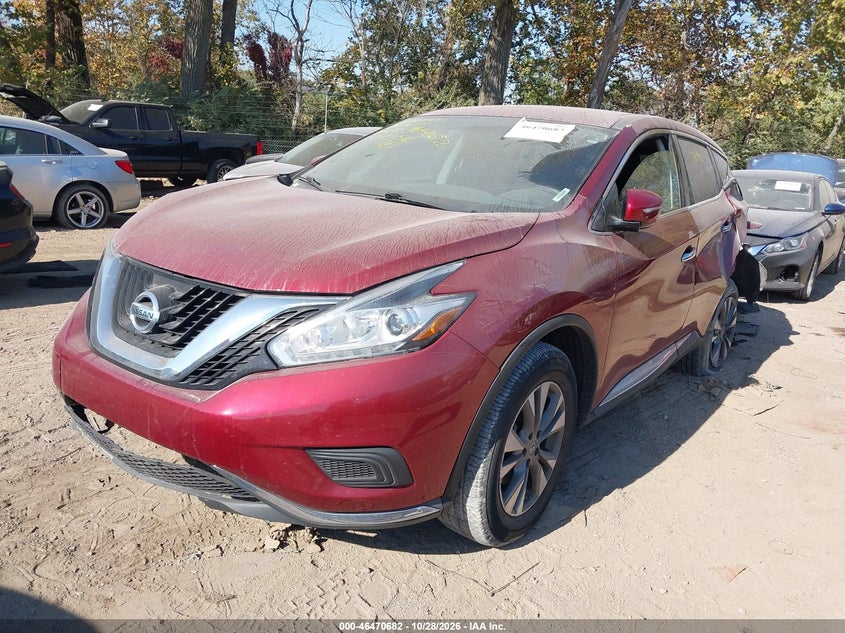 2015 Nissan Murano S, Оба бока, IAAI, VIN 5N1AZ2MH9FN268591 — фото 2