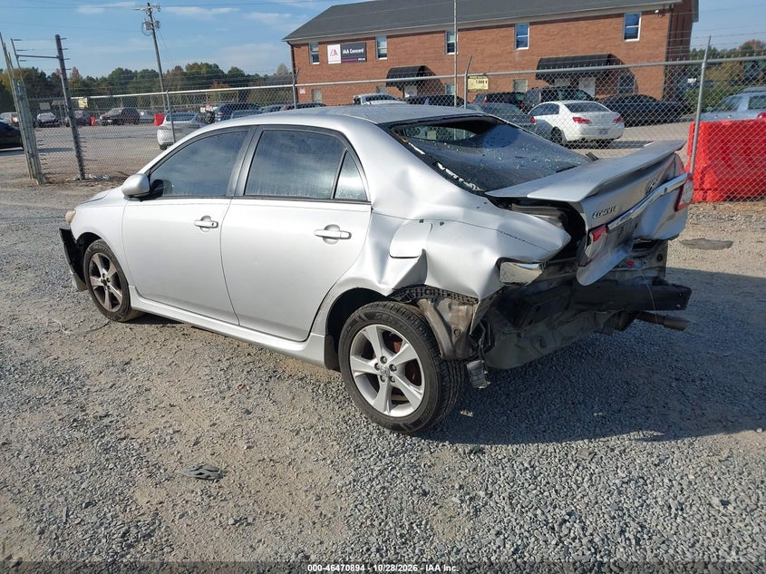 Vin: 2t1bu4ee0bc625385, lot: 46971273, toyota corolla s 20113