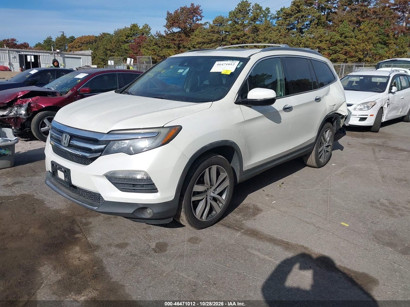 2016 Honda Pilot Touring, Rear, IAAI, VIN 5FNYF6H9XGB071998 — photo 2