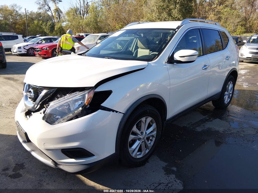 2016 Nissan Rogue Sv, Front End, IAAI, VIN KNMAT2MV3GP720794 — photo 2