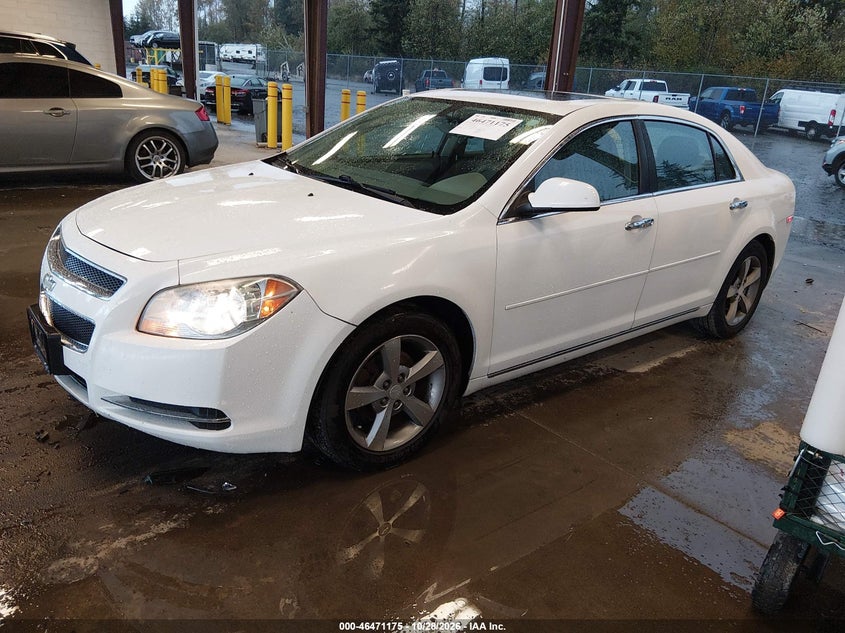 2012 Chevrolet Malibu 1Lt, Right Side, IAAI, VIN 1G1ZC5E0XCF231017 — photo 2