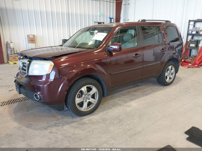 2015 Honda Pilot Ex-L, Front End, IAAI, VIN 5FNYF4H59FB035199 — photo 2