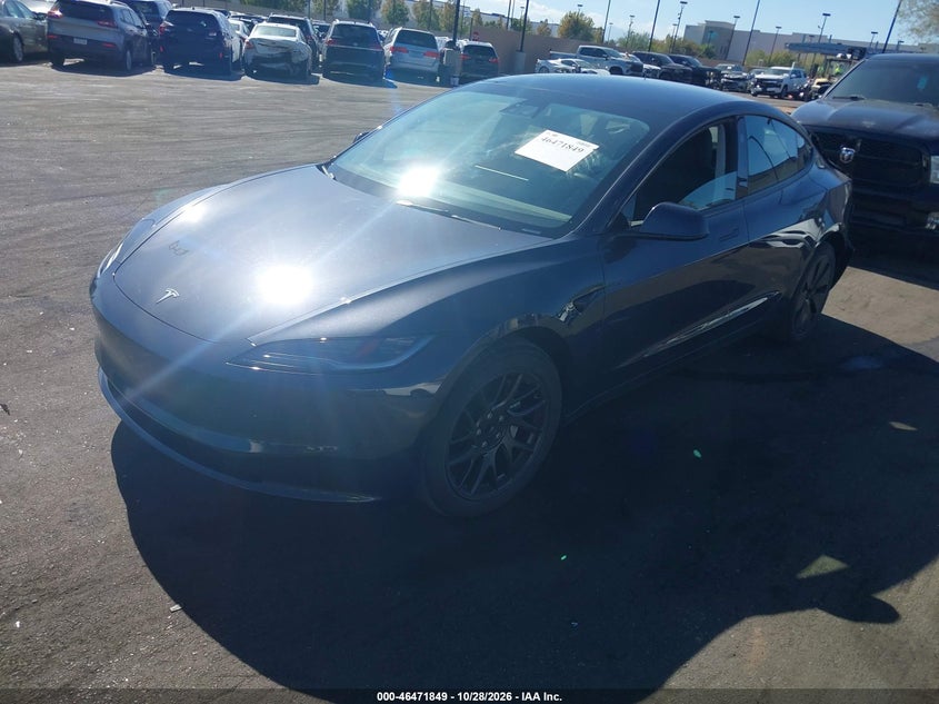 Vin: 5yj3e1ea8sf878964, lot: 46972228, tesla model 3 long range rear-wheel drive/standard rear-wheel drive 20252