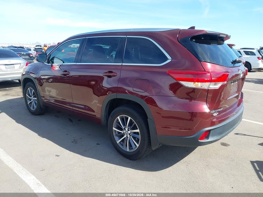Vin: 5tdjzrfhxhs435337, lot: 46972325, toyota highlander xle 20173