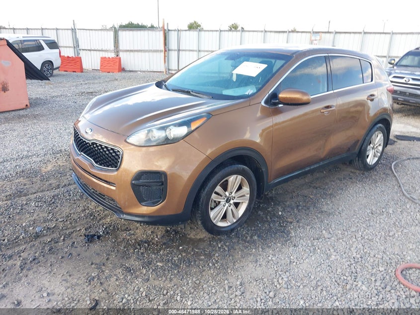 2017 Kia Sportage Lx, Rear, IAAI, VIN KNDPM3AC4H7295569 — photo 2