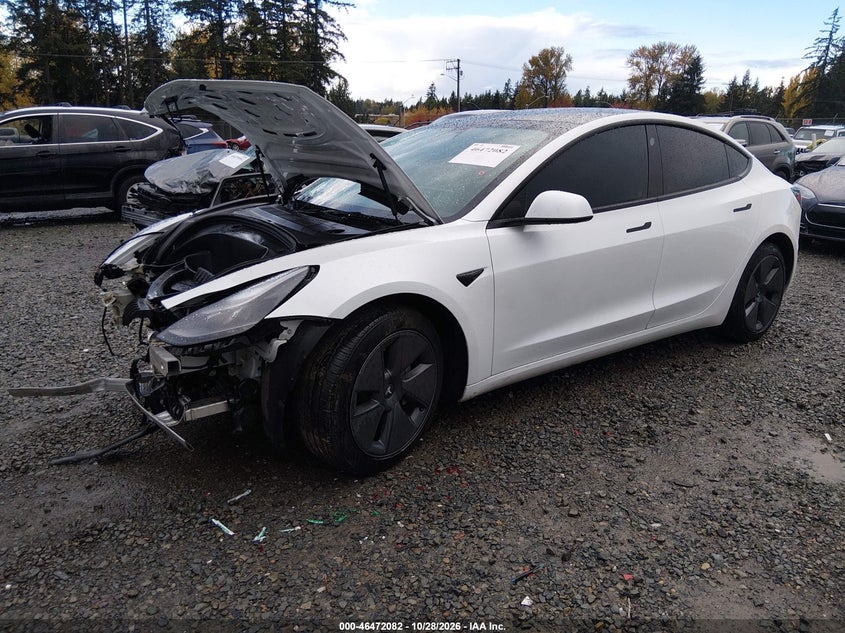 2023 Tesla Model 3 Rear-Wheel Drive, Front End, IAAI, VIN 5YJ3E1EA9PF509957 — photo 2