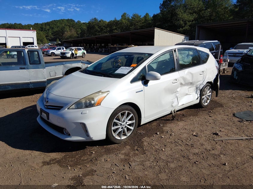 Vin: jtdzn3eu3c3155926, lot: 46972924, toyota prius v five 20122