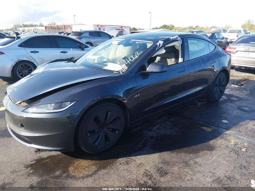 Vin: 5yj3e1ea5sf984062, lot: 46973253, tesla model 3 long range rear-wheel drive/standard rear-wheel drive 20252