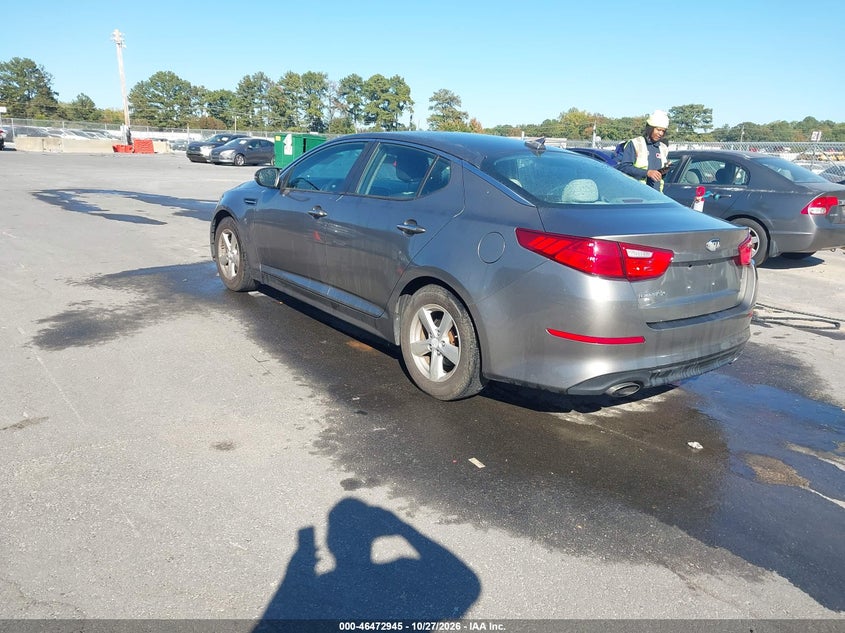 Vin: 5xxgm4a74eg288469, lot: 46973324, kia optima lx 20143