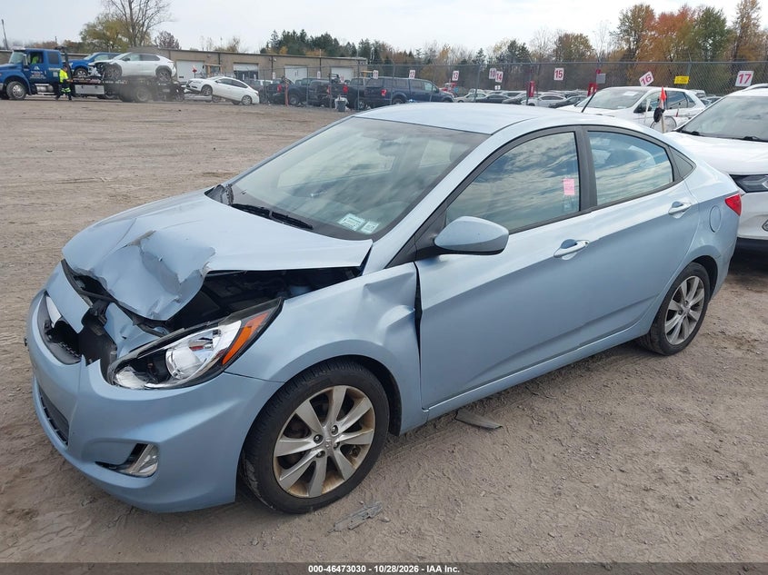 Vin: kmhcu4ae3du355287, lot: 46973409, hyundai accent gls 20132
