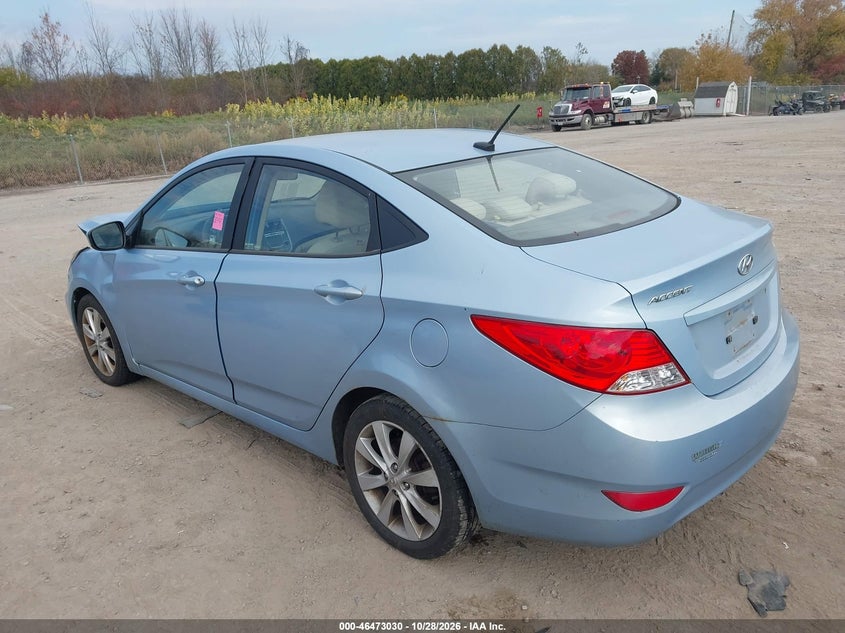 Vin: kmhcu4ae3du355287, lot: 46973409, hyundai accent gls 20133