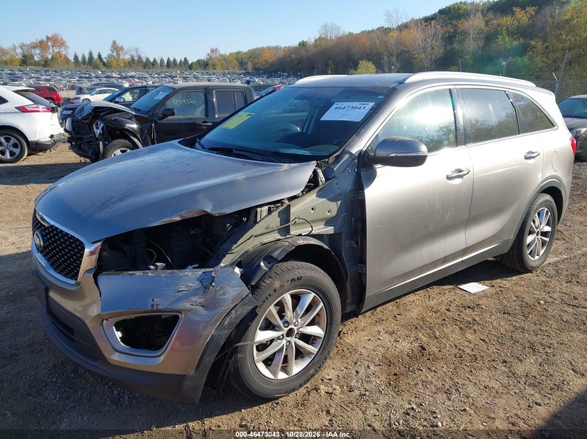 Vin: 5xypg4a32gg027344, lot: 46973422, kia sorento 2.4l lx 20162