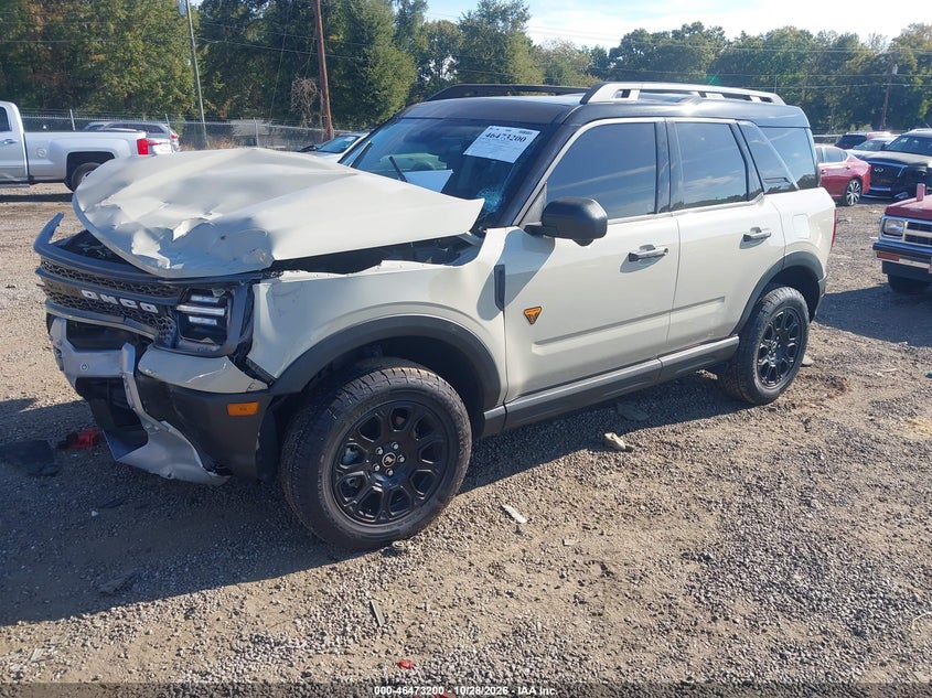 Vin: 3fmcr9da6sre27319, lot: 46973579, ford bronco sport badlands 20252