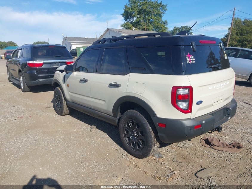 Vin: 3fmcr9da6sre27319, lot: 46973579, ford bronco sport badlands 20253