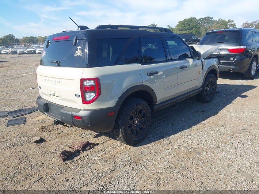 Vin: 3fmcr9da6sre27319, lot: 46973579, ford bronco sport badlands 20254