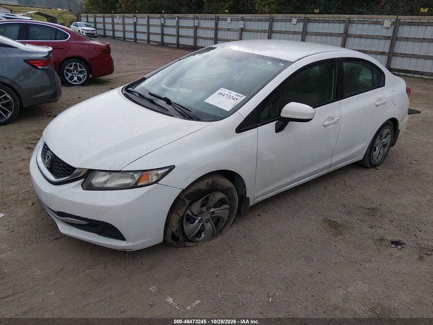 Vin: 19xfb2f57ee235948, lot: 46973624, honda civic lx 20142