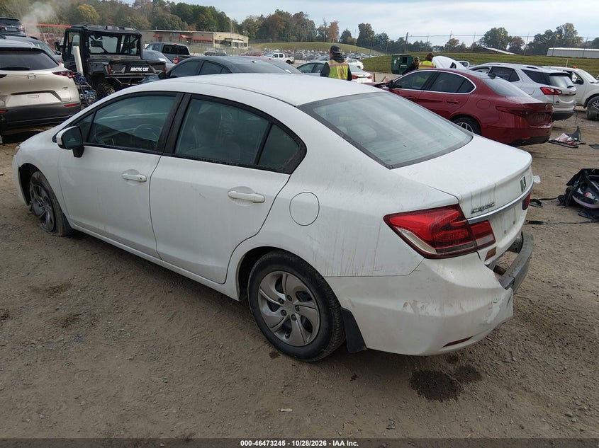 Vin: 19xfb2f57ee235948, lot: 46973624, honda civic lx 20143