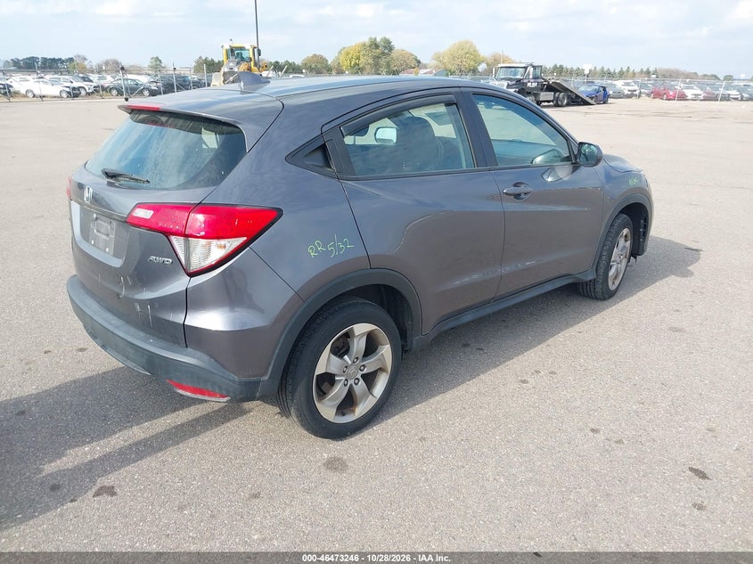 Vin: 3czru6h38kg709491, lot: 46973625, honda hr-v lx 20194