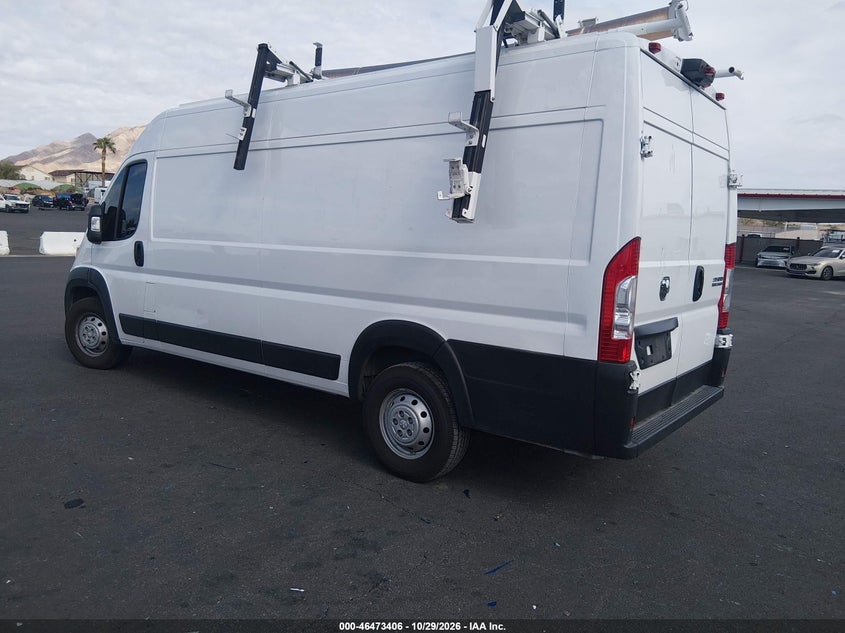 Vin: 3c6mrvjgxpe519856, lot: 46973787, ram promaster 3500 cargo van high roof 159 wb ext 20233