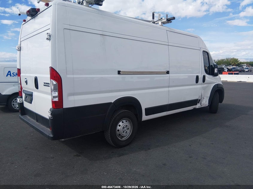 Vin: 3c6mrvjgxpe519856, lot: 46973787, ram promaster 3500 cargo van high roof 159 wb ext 20234