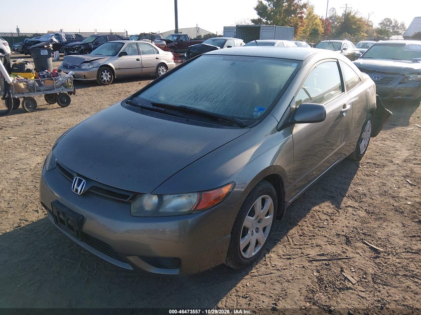 2007 Honda Civic Lx, Удар сзади, IAAI, VIN 2HGFG12647H525552 — фото 2