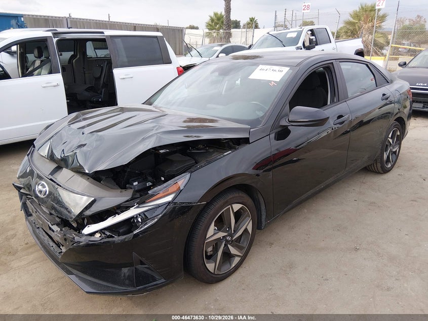 Vin: kmhls4ag8pu518284, lot: 46974009, hyundai elantra sel 20232