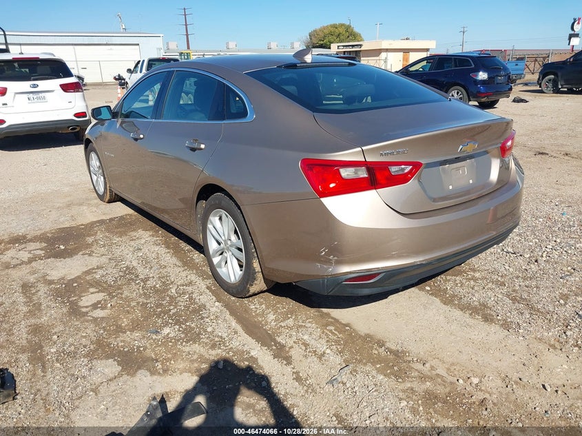 Vin: 1g1zd5st6jf264024, lot: 46974445, chevrolet malibu lt 20183