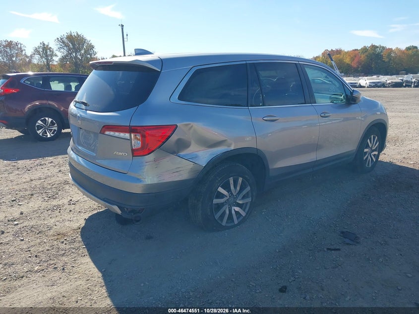 Vin: 5fnyf6h34lb043989, lot: 46974930, honda pilot awd ex 20204