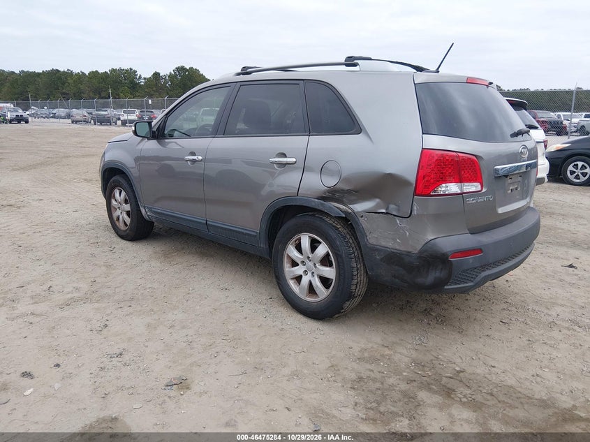 Vin: 5xykt3a62cg283228, lot: 46975663, kia sorento lx 20123