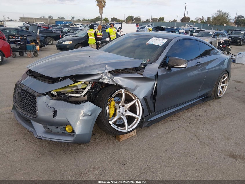 2017 Infiniti Q60 3.0T Premium, Front End, IAAI, VIN JN1EV7EKXHM364007 — photo 2