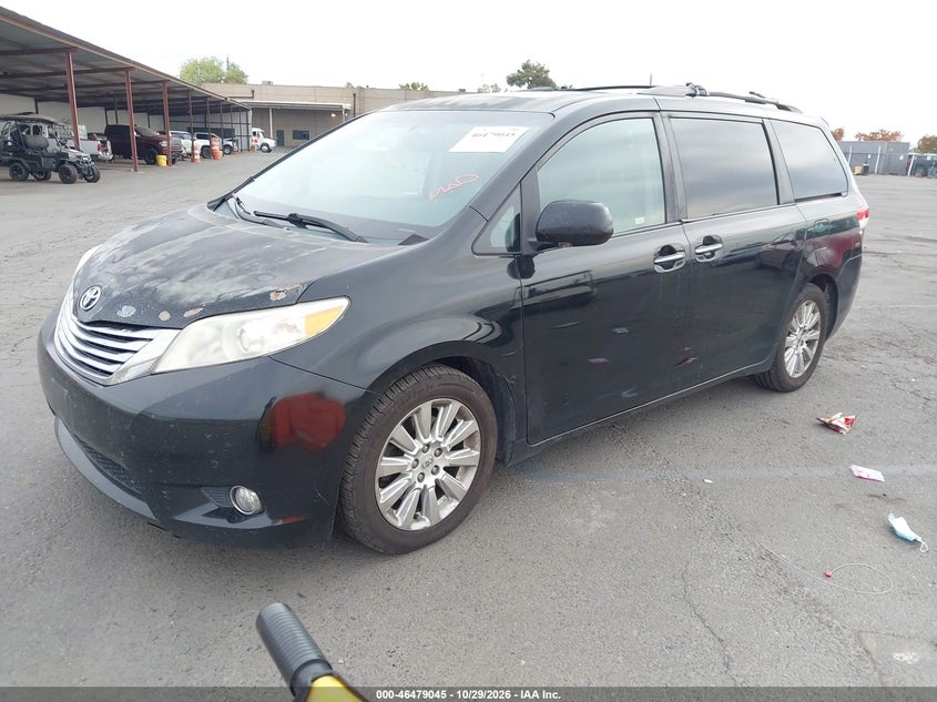 Vin: 5tddk3dc3bs022737, lot: 46979424, toyota sienna limited 20112