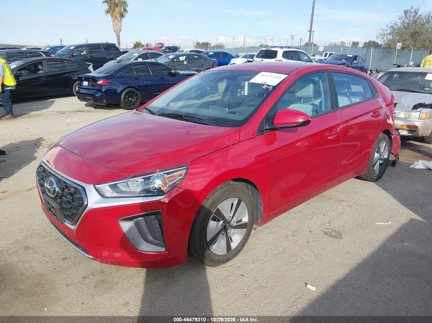 Vin: kmhc65lcxnu271447, lot: 46979689, hyundai ioniq hybrid blue 20222