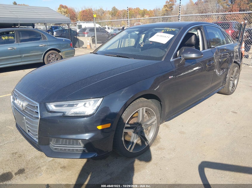 2017 Audi A4 2.0T Premium, Left Rear, IAAI, VIN WAUENAF46HN010096 — photo 2