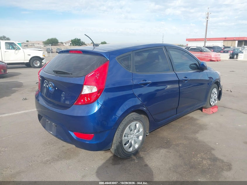 Vin: kmhct5ae9hu301734, lot: 46983391, hyundai accent se 20174
