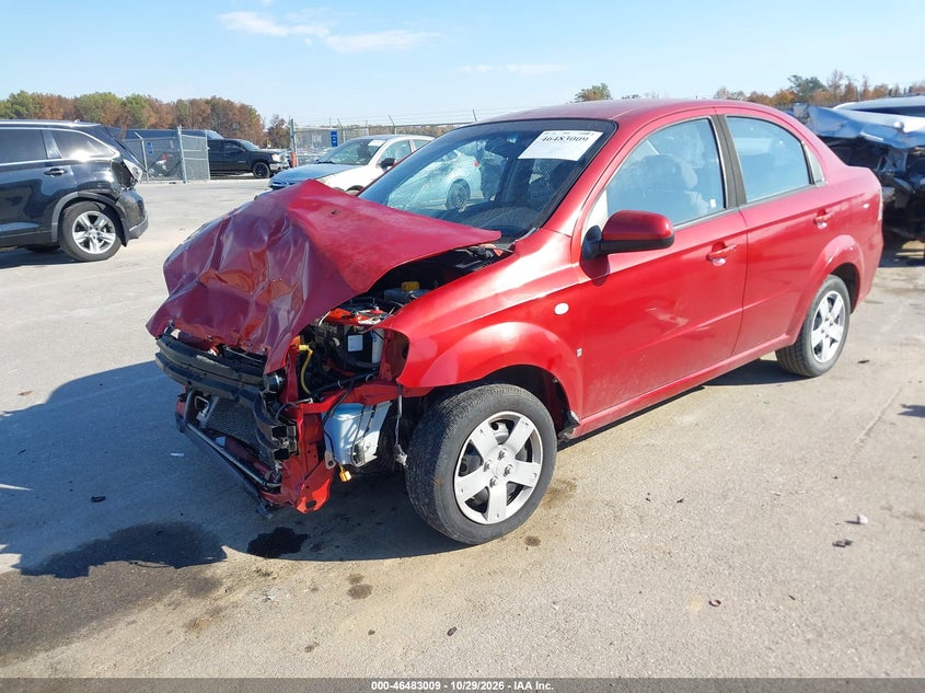 2008 Chevrolet Aveo Ls, Front End, IAAI, VIN KL1TD56688B215174 — photo 2