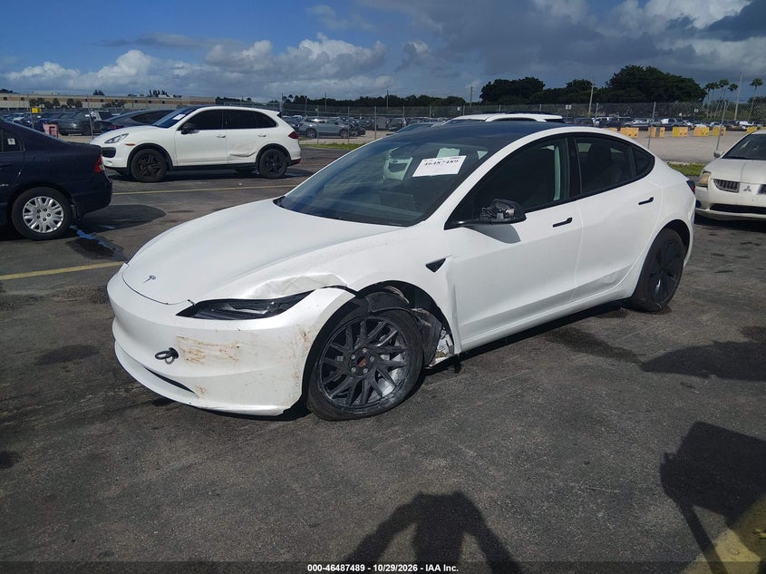 Vin: 5yj3e1ea8sf986033, lot: 46987873, tesla model 3 long range rear-wheel drive/standard rear-wheel drive 20252