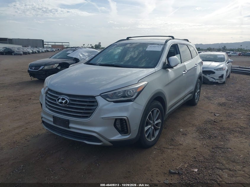 Vin: km8sndhfxhu168075, lot: 46989697, hyundai santa fe se 20172